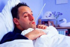 The acute stage of prostatitis is manifested by high body temperature